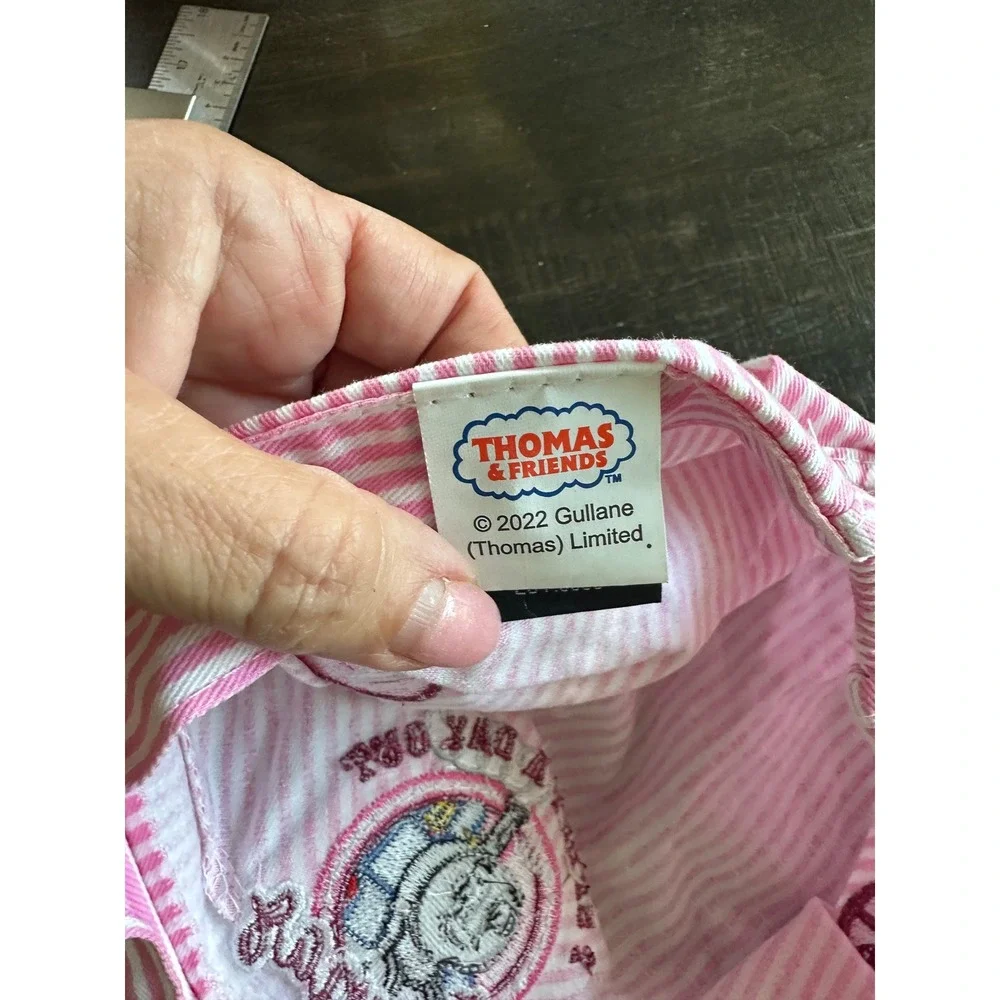 Thomas & Friends Pink Striped Engineer Hat Youth Cotton Day Out With Thomas Cap